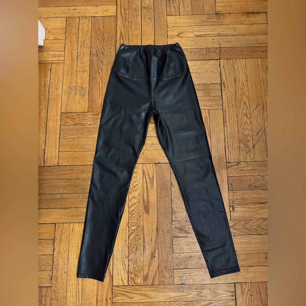 Aritzia high-waisted leather leggings size small